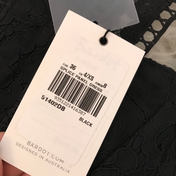 Bardot Splice Panel Lace Cocktail Dress 1619 - Picture 5 of 8